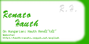 renato hauth business card